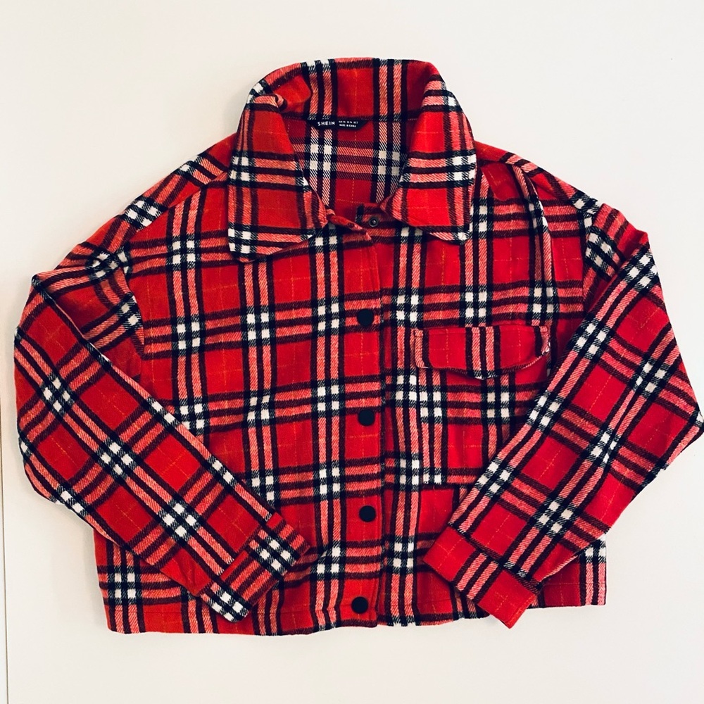 BNWOT SHEIN Plaid Jacket. XS or US 2